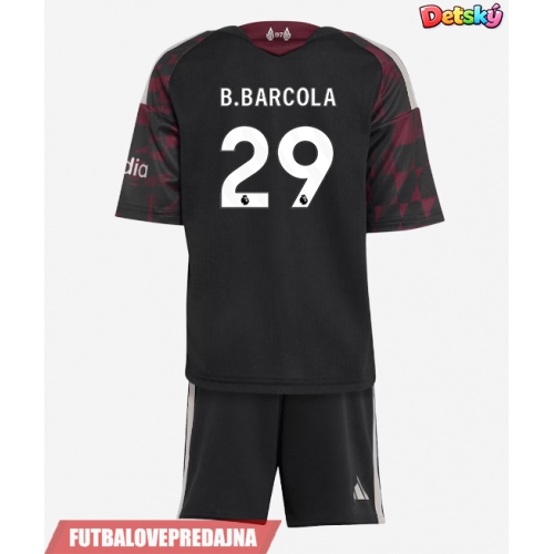 Lacne Dětský Futbalové dres Liverpool Bradley Barcola #29 2026-27 Krátky Rukáv - Tretina (+ trenírky)